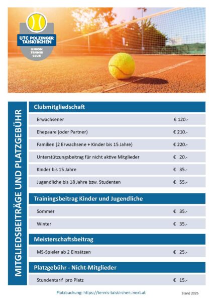 Mitgliedsbeiträge und Platzgebühr_2025_A3