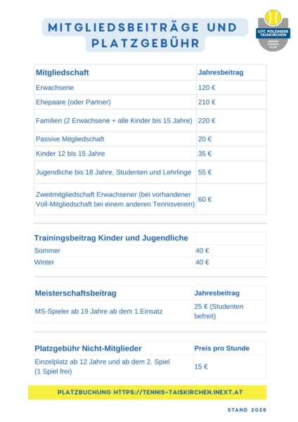 Mitgliedsbeiträge und Platzgebühr_2026